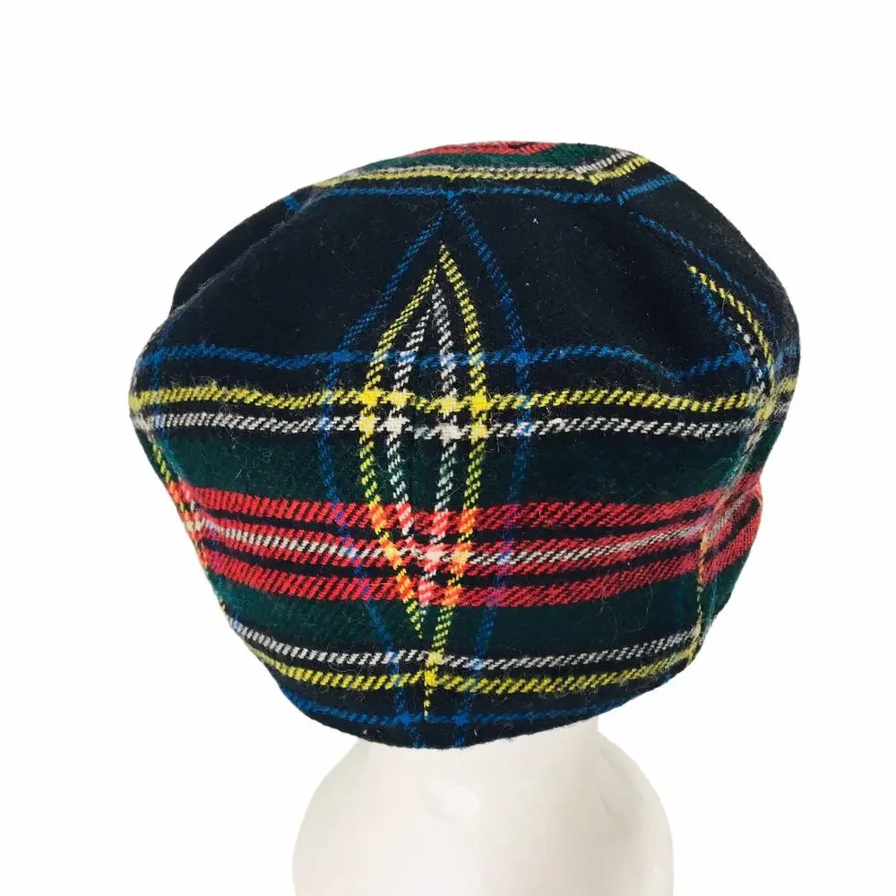 Scotland Tom Morris Blackwatch Acrylic & Wool Cabbie Golf Hat Plaid Sz 7.5